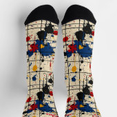 Chaussette Chaussettes de peinture avec conception abstraite (Haut)