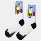 Chaussette Chaussettes de Pères Noël et de pudding de Noël (Gauche)