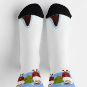 Chaussette Chaussettes de Pères Noël et de pudding de Noël (Haut)