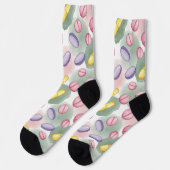 Chaussette Chaussettes de pharmacie rose, violet et gris (Gauche)