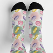 Chaussette Chaussettes de pharmacie rose, violet et gris (Haut)