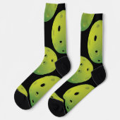 Chaussette Chaussettes de pickball vert citron (Gauche)