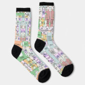 Chaussette Chaussettes de plan architectural élégant (Droite)