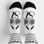 Chaussette Chaussettes de poème dimanche - tendance, drôle, b (Haut)