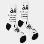 Chaussette Chaussettes de poème dimanche - tendance, drôle, b (Droite)