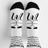 Chaussette Chaussettes de poème du lundi - tendance, drôle, b (Haut)
