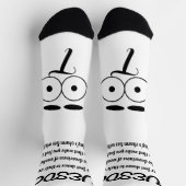 Chaussette Chaussettes de poème du mardi - tendance, drôle, b (Haut)