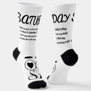 Chaussette Chaussettes de poème du samedi - tendance, drôle, 