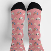 Chaussette Chaussettes de poulets colorées amusantes (Haut)