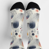 Chaussette Chaussettes de prairie d'hiver en bleu, blanc et b (Haut)