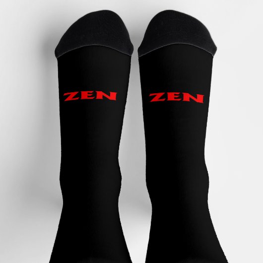 Chaussette Chaussettes de qualité intérieure rouge zen (Haut)