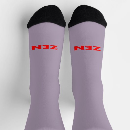 Chaussette Chaussettes de qualité supérieure Zen rouge gris (Haut)