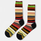 Chaussette Chaussettes de rayures de ton de la Terre (Gauche)
