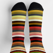 Chaussette Chaussettes de rayures de ton de la Terre (Haut)