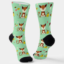 Chaussettes de renard mignonnes