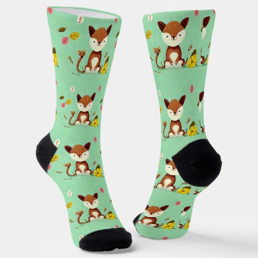 Chaussette Chaussettes de renard mignonnes (Angulaire)