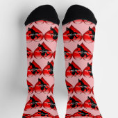 Chaussette Chaussettes de Saint Valentin Coeur rouge avec HAM (Haut)