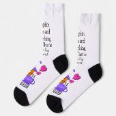 Chaussette Chaussettes de saison Citrouille d'Halloween migno (Gauche)