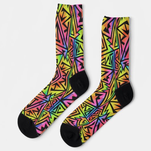 Chaussette Chaussettes de spectre vectoriel arc-en-ciel (Gauche)