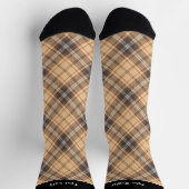 Chaussette Chaussettes de Tartan beige et Brown (Haut)