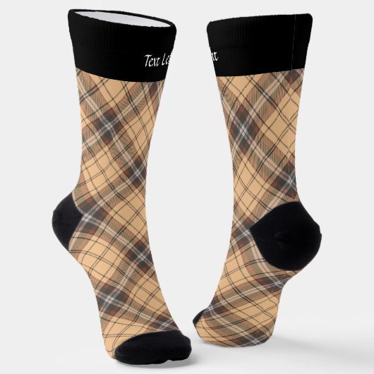 Chaussette Chaussettes de Tartan beige et Brown (Angulaire)