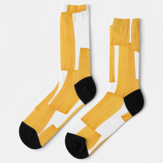 Chaussette Chaussettes de tennis avec collage couleur jaune (Gauche)