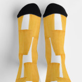Chaussette Chaussettes de tennis avec collage couleur jaune (Haut)