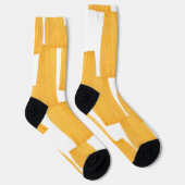 Chaussette Chaussettes de tennis avec collage couleur jaune (Droite)
