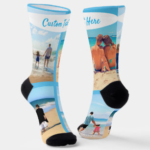 Chaussette Chaussettes de texte Collage de photos personnalis