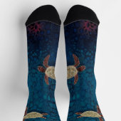 Chaussette Chaussettes de tortues de mer, design peint (Haut)