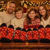 Chaussette Chaussettes de vacances Flocon de neige doré