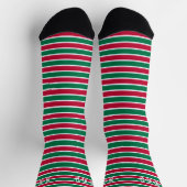 Chaussette Chaussettes de vacances Noël Rouge et Vert Grille (Haut)
