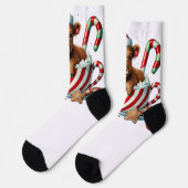 Chaussette Chaussettes de vache de Noël Highland (Gauche)