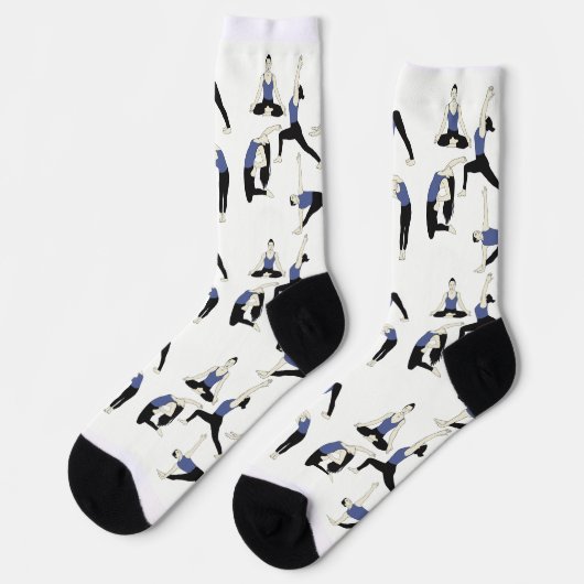 Chaussette Chaussettes de yoga en bleu – (Gauche)