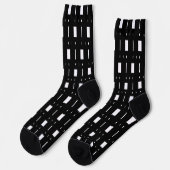 Chaussette Chaussettes d'équipage 4Ann géométriques noir et b (Gauche)