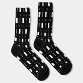 Chaussette Chaussettes d'équipage 4Ann géométriques noir et b (Droite)