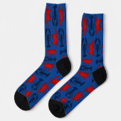 Chaussette Chaussettes d'équipage à motifs de homard et de cr (Gauche)