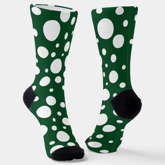 Chaussette Chaussettes d'équipage à points verts (Angulaire)