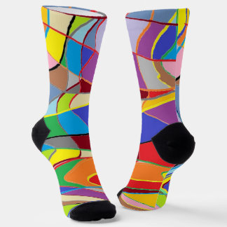 Chaussette Chaussettes d'équipage amusantes, colorées et tend