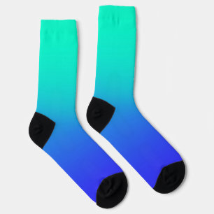 Chaussette Chaussettes d'équipage Aqua Blue Gradient