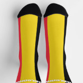 Chaussette chaussettes d'équipage avec drapeau de Belgique (Haut)