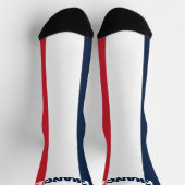 Chaussette chaussettes d'équipage avec drapeau de France (Haut)