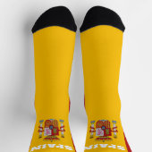 Chaussette chaussettes d'équipage avec drapeau d'Espagne (Haut)