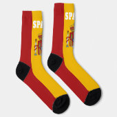 Chaussette chaussettes d'équipage avec drapeau d'Espagne (Droite)