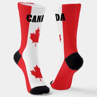 Chaussette chaussettes d'équipage avec drapeau du Canada