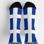 Chaussette chaussettes d'équipage avec drapeau du Québec (Haut)