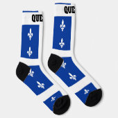 Chaussette chaussettes d'équipage avec drapeau du Québec (Droite)