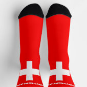 Chaussette chaussettes d'équipage avec drapeau suisse (Haut)