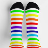 Chaussette Chaussettes d'équipage blanc arc-en-ciel (Haut)