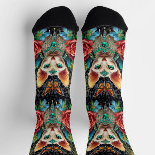 Chaussette Chaussettes d'équipage blanc Sphynx Cat